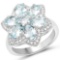 2.88 CTW Genuine Aquamarine .925 Sterling Silver Ring