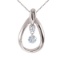 14K White Gold Dashing Diamonds Pendant