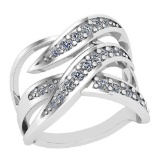 0.25 Ctw Diamond I2/I3 14K White Gold Eternity Band Ring