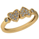 0.20 Ctw VS/SI1 Diamond Platinum 14K Yellow Gold Plated Ring