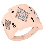 0.40 Ctw SI2/I1 Diamond 14K Rose Gold Ring