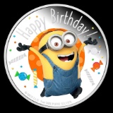 2020 Niue 1 oz Silver $2 Minion Made - Happy Birthday Proof