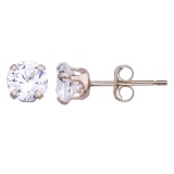 14k Cubic Zirconia Stud Earrings