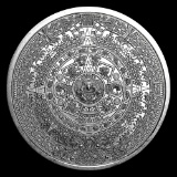 Silver Bullion 1 oz Aztec Calender Round .999 fine