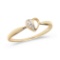 10K Yellow Gold Diamond Heart Ring 0.01 CTW
