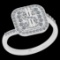 0.29 Ctw I2/I3 Diamond 10K White Gold Casino theme Ring