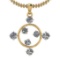 0.78 Ctw VS/SI1 Diamond 14K Yellow Gold Necklace