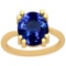 4.80 Ctw Tanzanite 14K Yellow Gold Solitaire Ring