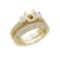 14K Yellow Gold 1 Ct Fashion Bridal Diamond Ring Set