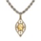 7.20 Ctw Citrine And Diamond I2/I3 14K Yellow Gold Pendant Necklace
