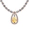 22.22 Ctw Citrine And Diamond I2/I3 14K Rose Gold Pendant Necklace