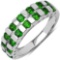 1.26 CTW Genuine Chrome Diopside .925 Sterling Silver Ring