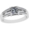 0.89 Ctw SI2/I1 Diamond Platinum Ring