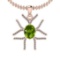 2.91 Ctw VS/SI1 Peridot And Diamond 10K Rose Gold Necklace