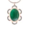 21.34 Ctw VS/SI1 Emerald And Diamond 14K Rose Gold Pendant