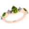 1.25 Ctw I2/I3 Peridot And Diamond 10K Rose Gold Cocktail Ring