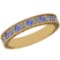 0.83 Ctw VS/SI1 Tanzanite And Diamond 14K Yellow Gold Filigree Style Band Ring