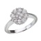 14K White Gold Diamond Clustaire Ring (1 carat) 1 CTW