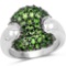 1.82 CTW Genuine Chrome Diopside .925 Sterling Silver Ring