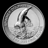 2020 AUS 1 oz Silver Dolphin Proof High Relief w/Box & COA