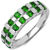 1.26 CTW Genuine Chrome Diopside .925 Sterling Silver Ring