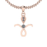 0.05 Ctw VS/SI1 Diamond Platinum 14K Rose Gold Plated Pendant