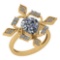 1.86 Ctw Diamond I2/I3 14K Yellow Gold Vintage Style Ring