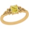 1.15 Ct GIA Certified Natural Fancy Yellow Diamond 18K Yellow Gold Anniversary Ring