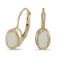 14k Yellow Gold Oval Opal Bezel Lever-back Earrings 0.38 CTW