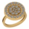 0.86 Ctw VS/SI1 Diamond 14K Yellow Gold Ring