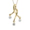 14K Yellow Gold Dashing Diamonds Pendant