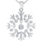 10K White Gold Dashing Diamonds Snowflake Pendant (.16 carat)