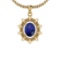 2.00 Ctw Blue Sapphire 14K Yellow Gold Necklace