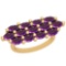 3.25 Ctw Amethyst 10K Yellow Gold Vintage Style Ring