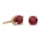 3 mm Petite Round Genuine Garnet Stud Earrings in 14k Yellow Gold 0.24 CTW