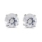 5 mm Natural Round White Topaz Stud Earrings Set in 14k White Gold 0.96 CTW