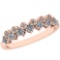 0.34 Ctw Diamond I2/I3 14K Rose Gold Eternity Band Ring