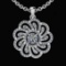 1.14 Ctw I2/I3 Diamond 10K White Gold Vintage Style Pendant