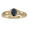 14k Yellow Gold Oval Sapphire And Diamond Ring