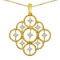 14K Yellow Gold Rope Diamond Pendant 0.41 CTW