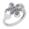 0.91 Ctw VS/SI1 Diamond 14K White Gold Ring