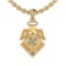 0.75 Ctw I2/I3 Citrine And Diamond 10K Yellow Gold Pendant