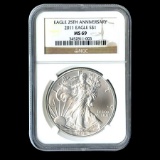 Certified Uncirculated Silver Eagle 2011 MS69