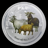 2015 Australia 1 oz Silver Goat (Colorized)