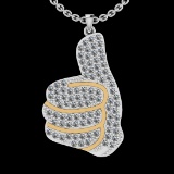 1.27 Ctw SI2/I1 Diamond 14K White And Yellow Gold Two tone Pendant