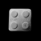 1/8 oz Silver - Monarch Building Block Bar - Eighth 2x2