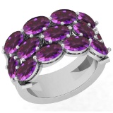 6.50 Ctw Amethyst 10K White Gold Ring