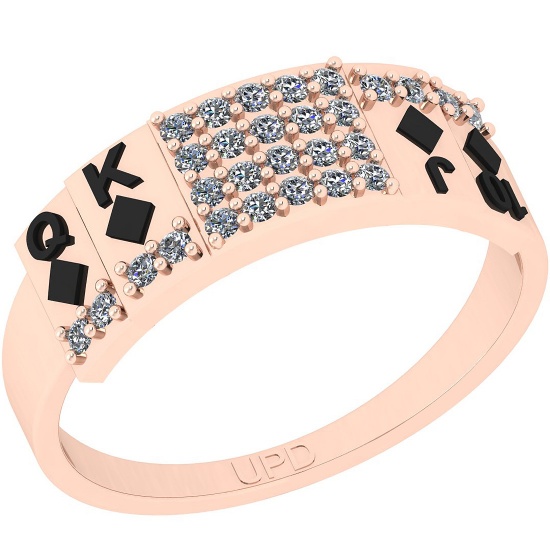 0.22 Ctw SI2/I1 Diamond 14K Rose Gold Ring