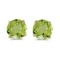 5 mm Natural Round Peridot Stud Earrings Set in 14k Yellow Gold 0.82 CTW