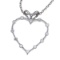 14K White Gold Diamond Heart Pendant (.25 carat) 0.25 CTW